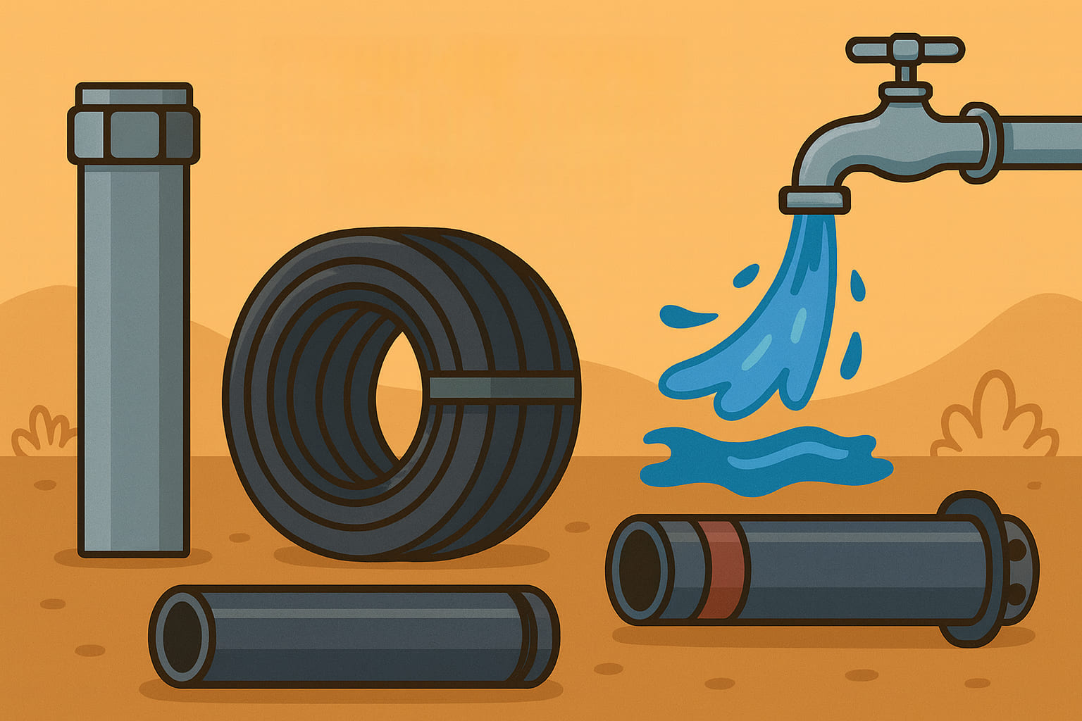 أنواع المواسير المستخدمة في شبكات المياه